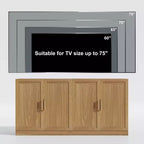 2-Piece Modern Minimalist Wood Grain Edge Cabinet, Multifunctional Storage with 3-Layer Shelves