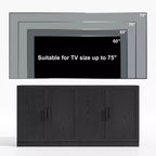2-Piece Modern Minimalist Wood Grain Edge Cabinet, Multifunctional Storage with 3-Layer Shelves