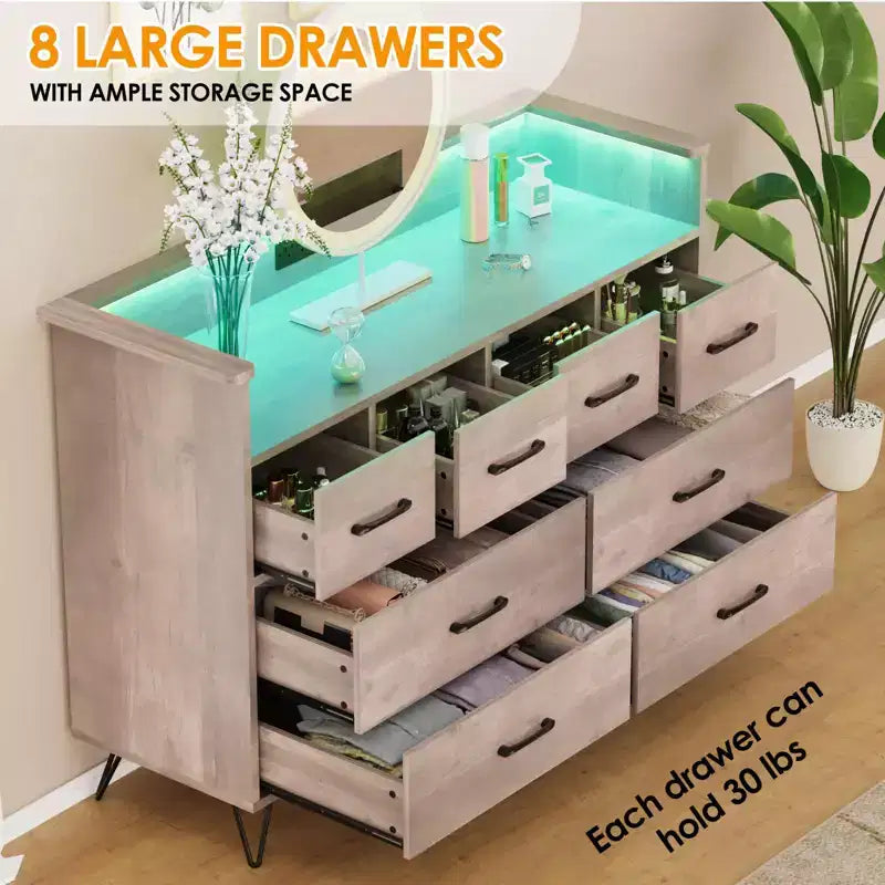 Storage Cabinet, Accent Cabinet with 2 Drawers and 2 Doors, Cabinet for Living Room, Hallway, Entryway