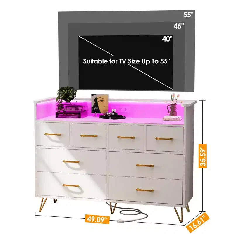 Storage Cabinet, Accent Cabinet with 2 Drawers and 2 Doors, Cabinet for Living Room, Hallway, Entryway