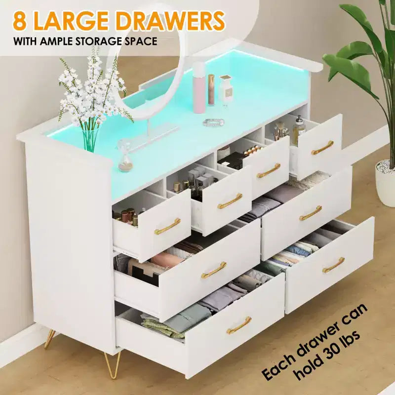 Storage Cabinet, Accent Cabinet with 2 Drawers and 2 Doors, Cabinet for Living Room, Hallway, Entryway
