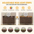 Storage Cabinet, Accent Cabinet with 2 Drawers and 2 Doors, Cabinet for Living Room, Hallway, Entryway