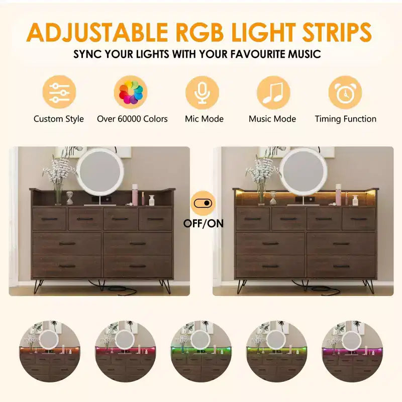 Storage Cabinet, Accent Cabinet with 2 Drawers and 2 Doors, Cabinet for Living Room, Hallway, Entryway