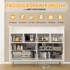 Storage Cabinet, Accent Cabinet with 2 Drawers and 2 Doors, Cabinet for Living Room, Hallway, Entryway