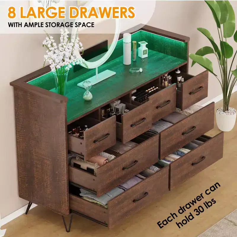 Storage Cabinet, Accent Cabinet with 2 Drawers and 2 Doors, Cabinet for Living Room, Hallway, Entryway
