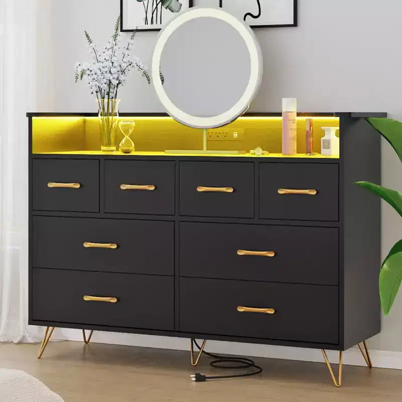 Storage Cabinet, Accent Cabinet with 2 Drawers and 2 Doors, Cabinet for Living Room, Hallway, Entryway