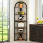 Floor Corner Shelf Space-Saving for Small Living Areas