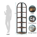 Floor Corner Shelf Space-Saving for Small Living Areas