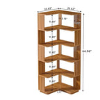 Space-Saving L-Shaped Corner Shelving Unit, Multifunctional Storage Shelf for Bedroom Office