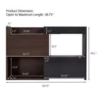 Extendable and Rotating Shoe Cabinet, Multifunctional 90-Degree Storage Combination Corner Cabinet
