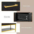 Salon Styling Storage Station with Mirror and 3 Drawers 1 Open Shelf