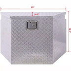 29 Aluminum Truck Bed Tool Box, Heavy Duty Storage Organizer with Lock, Multi-Purpose Utility Trailer & RV Toolbox, 29x16.5x18.5