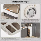Ultra-Slim Bathroom Storage Cabinet, Narrow Organizer with Wheels, Modern Drawer Design for Bathroom, Laundry, Kitchen, Office