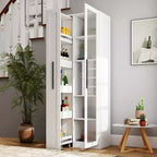 Dillon Modern 70.8 Wood Multi-functional Tall Cabinet with Pull-Out Storage Shelves and Wine Shelves