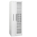 Dillon Modern 70.8 Wood Multi-functional Tall Cabinet with Pull-Out Storage Shelves and Wine Shelves