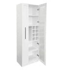 Dillon Modern 70.8 Wood Multi-functional Tall Cabinet with Pull-Out Storage Shelves and Wine Shelves