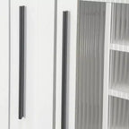 Dillon Modern 70.8 Wood Multi-functional Tall Cabinet with Pull-Out Storage Shelves and Wine Shelves