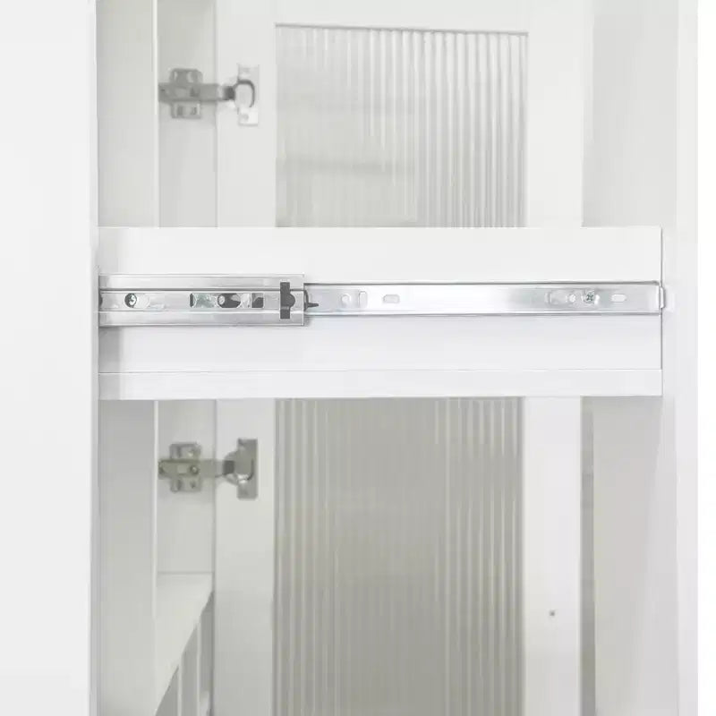 Dillon Modern 70.8 Wood Multi-functional Tall Cabinet with Pull-Out Storage Shelves and Wine Shelves