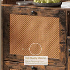 Rattan Shoe Cabinet with 3 Flip Drawers, Hidden Shoe Storage Cabinet, Wooden Narrow 4 Tier Shoe Organizer for Entryway Hallway Living Room