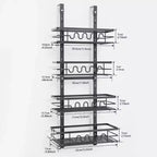 Over The Door Pantry Organizer, Pantry Organization and Storage, Easy to Install Spice Rack Shelves for Pantry, Kitchen, Bathroom and Cabinet Door