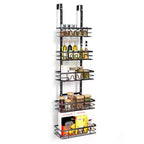 Over The Door Pantry Organizer, Pantry Organization and Storage, Easy to Install Spice Rack Shelves for Pantry, Kitchen, Bathroom and Cabinet Door