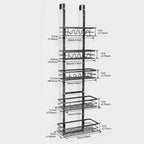 Over The Door Pantry Organizer, Pantry Organization and Storage, Easy to Install Spice Rack Shelves for Pantry, Kitchen, Bathroom and Cabinet Door