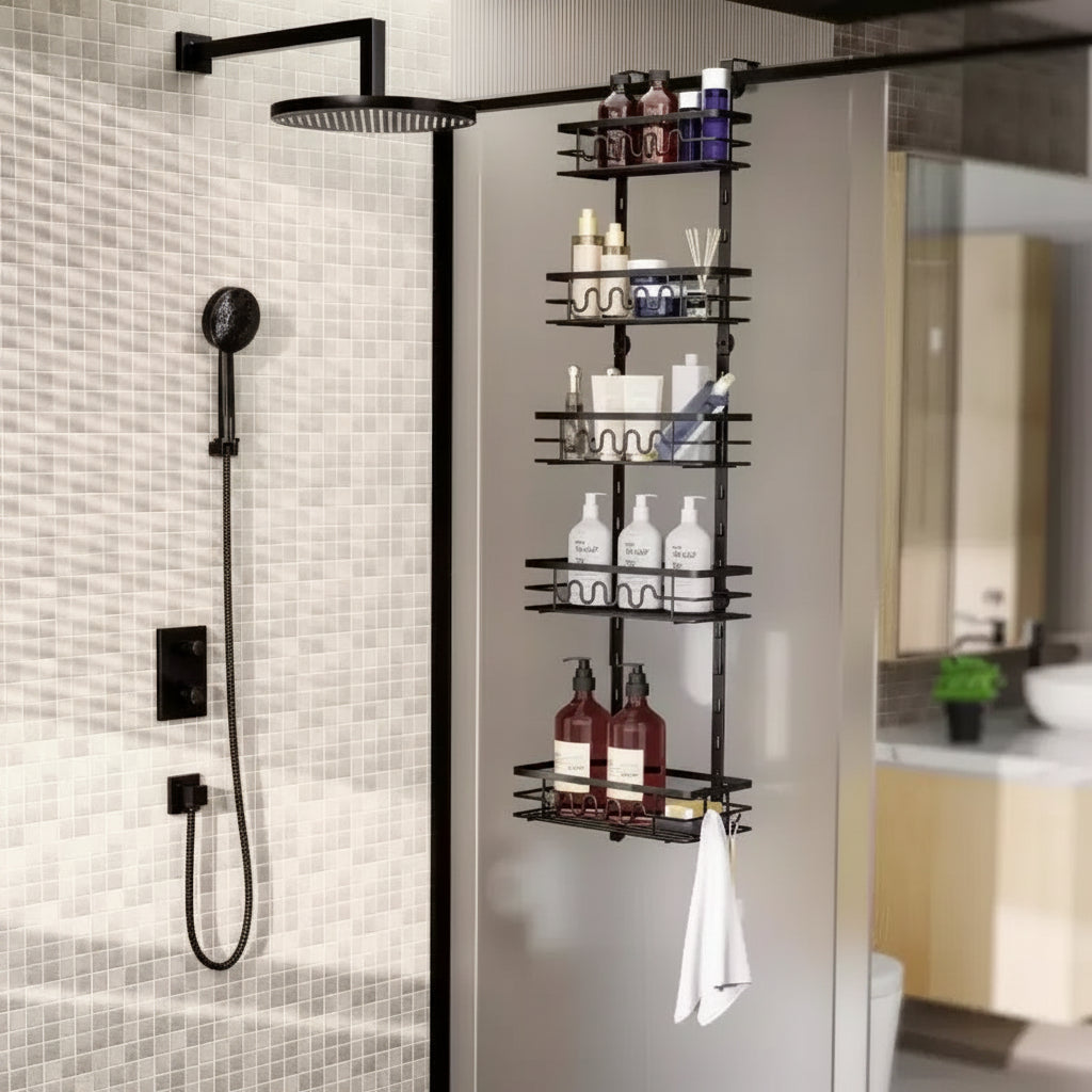 Over The Door Pantry Organizer, Pantry Organization and Storage, Easy to Install Spice Rack Shelves for Pantry, Kitchen, Bathroom and Cabinet Door