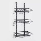 Over The Door Pantry Organizer, Pantry Organization and Storage, Easy to Install Spice Rack Shelves for Pantry, Kitchen, Bathroom and Cabinet Door