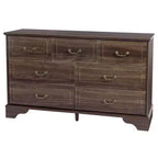 7-Drawer Brown MDF (Medium-Density Fiberboard) 53.94in. W Chest of Drawer