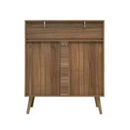 5 Drawers Cabinets Accent Storage Cabinet for Living Room Bedroom Dining Room Walnut