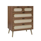5 Drawers Cabinets Accent Storage Cabinet for Living Room Bedroom Dining Room Walnut