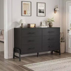 6 Dresser for Bedroom, 52 Wide Drawer with Large Storage Space, Freestanding Wooden Closet Storage Dresser Chest for Living Room, Bedroom
