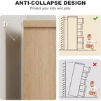 5 Drawer Dresser for Bedroom, Natural Chest of Drawers with Embedded Handles, Wooden Dresser Organizer for Living Room, Nursery, Hallway