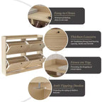 Shoe Storage Cabinet with 4 Flip Drawers, Large Freestanding Hidden Shoe Rack Organizer, Entryway Shoe Organizer Cabinet for Living Room Bedroom