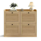 Shoe Storage Cabinet with 4 Flip Drawers, Large Freestanding Hidden Shoe Rack Organizer, Entryway Shoe Organizer Cabinet for Living Room Bedroom