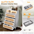 4-Drawer White Particle Board 29.92in. W Chest of Drawer
