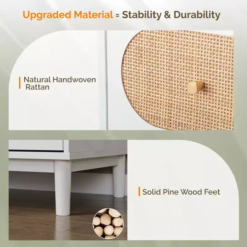 4-Drawer White Particle Board 29.92in. W Chest of Drawer