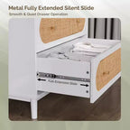 4-Drawer White Particle Board 29.92in. W Chest of Drawer
