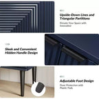 2 - Door Fluted Accent Cabinet with Adjustable Shelves