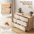 6-Drawer Natural MDF (Medium-Density Fiberboard) 47.24in. W Chest of Drawer