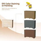 6-Drawer Natural MDF (Medium-Density Fiberboard) 47.24in. W Chest of Drawer