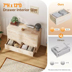 6-Drawer Natural MDF (Medium-Density Fiberboard) 47.24in. W Chest of Drawer