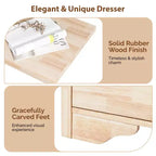 6-Drawer Natural MDF (Medium-Density Fiberboard) 47.24in. W Chest of Drawer