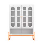 Shoe Organizer, Shoe Cabinet with 2 Double-sided Mesh Doors and Movable Double-layer Partitions, Cabinet for Living Room, Hallway
