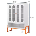 Shoe Organizer, Shoe Cabinet with 2 Double-sided Mesh Doors and Movable Double-layer Partitions, Cabinet for Living Room, Hallway