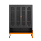 Shoe Organizer, Shoe Cabinet with 2 Double-sided Mesh Doors and Movable Double-layer Partitions, Cabinet for Living Room, Hallway