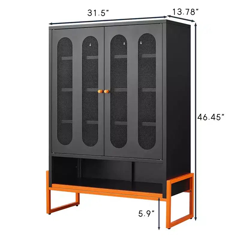 Shoe Organizer, Shoe Cabinet with 2 Double-sided Mesh Doors and Movable Double-layer Partitions, Cabinet for Living Room, Hallway