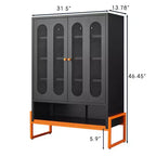 Shoe Organizer, Shoe Cabinet with 2 Double-sided Mesh Doors and Movable Double-layer Partitions, Cabinet for Living Room, Hallway