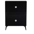 Shoe Cabinet, Storage Cabinet with 3 Metal Handle Drawers and 1 Open Shelf, Cabinet for Entryway