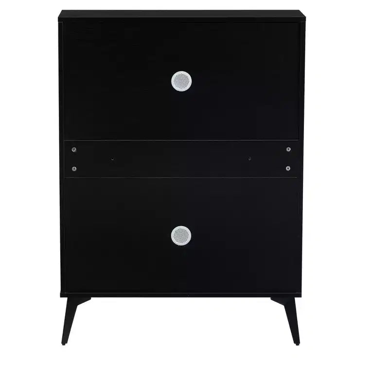 Shoe Cabinet, Storage Cabinet with 3 Metal Handle Drawers and 1 Open Shelf, Cabinet for Entryway